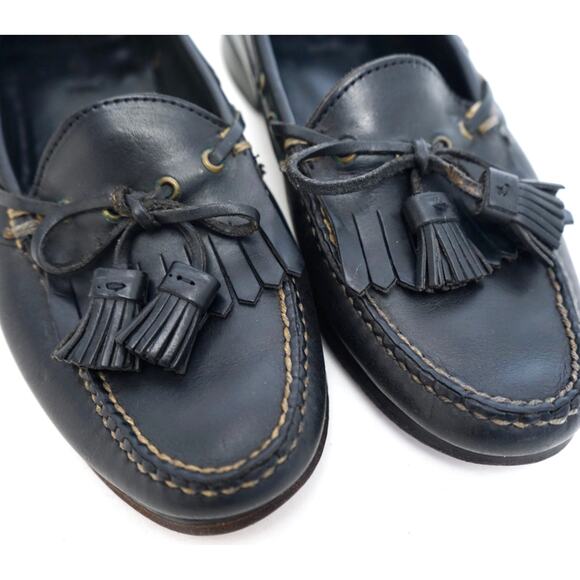 Polo Ralph Lauren Tassel Penny Loafers Black Leather Mens 9.5 main image 6